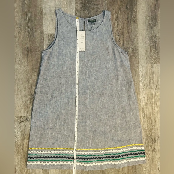 NEW For Cynthia Linen Cotton Blend Summer Dress Petite size XL NWT - Picture 13 of 14